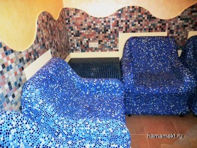 Мебель из мозаики нового поколения для сауны в Екатеринбурге ООО Хамам